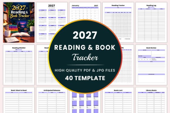 2027 Reading & Book Tracker KDP Interior