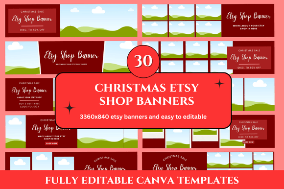 30 Christmas Mockup Banner