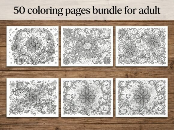 50 Mystical Galaxy Garden Coloring Pages