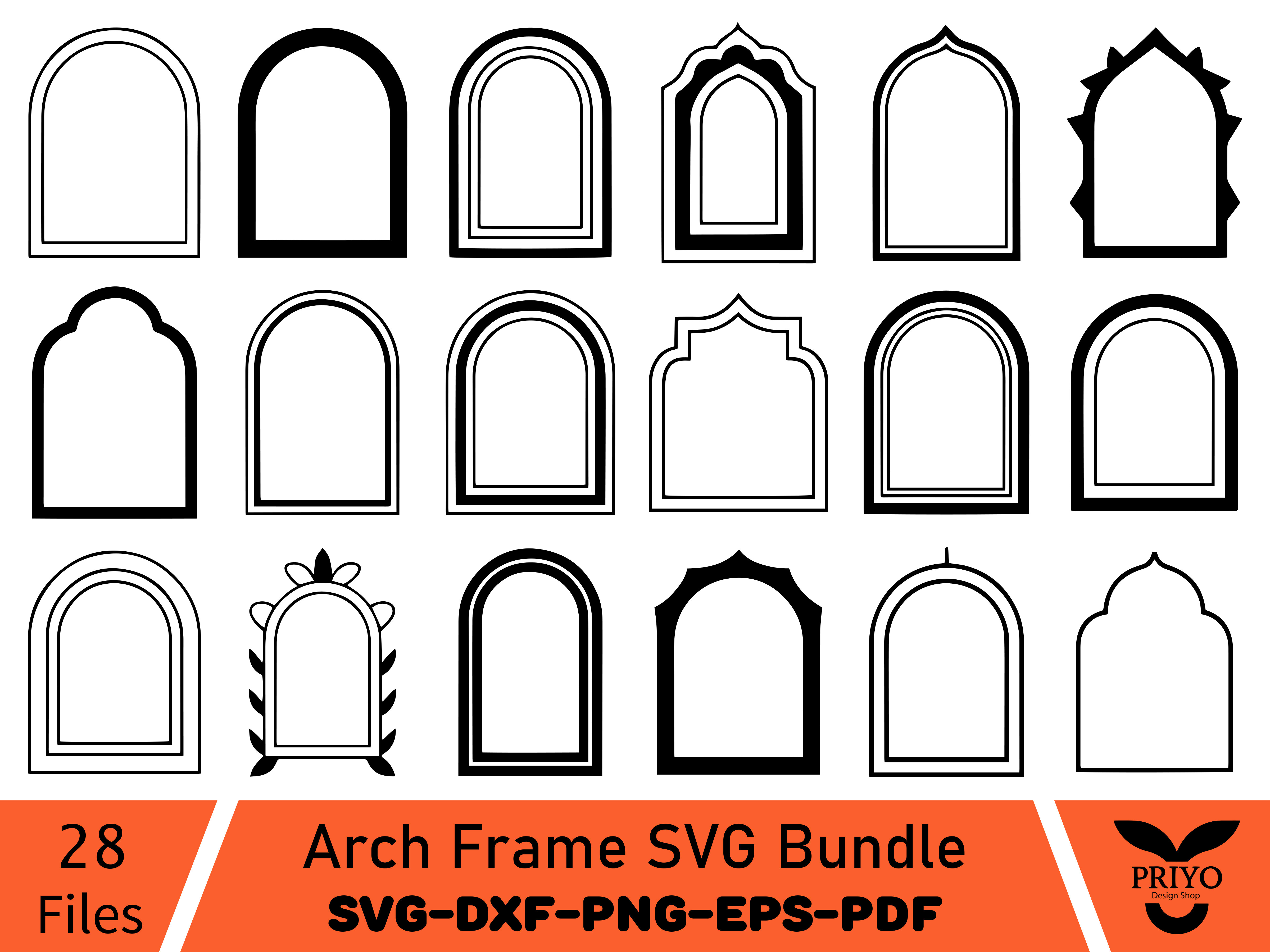 Arch Frame SVG Bundle