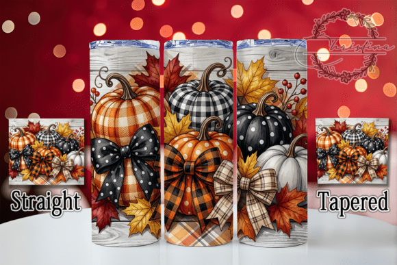 Autumn Plaid Pumpkins 20oz Tumbler
