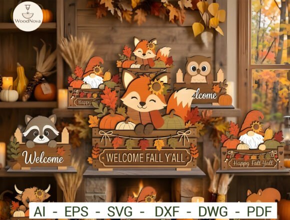 Autumn Shelf Sitter SVG Bundle