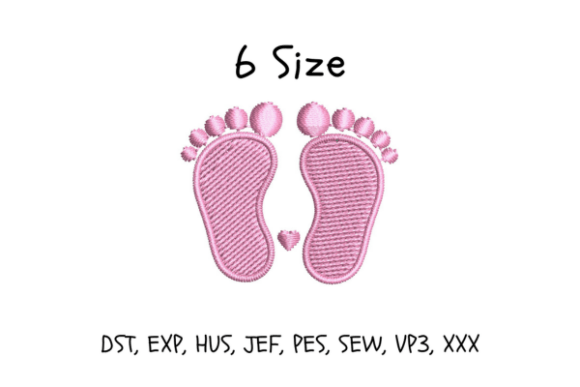 Baby Feet Embroidery Design