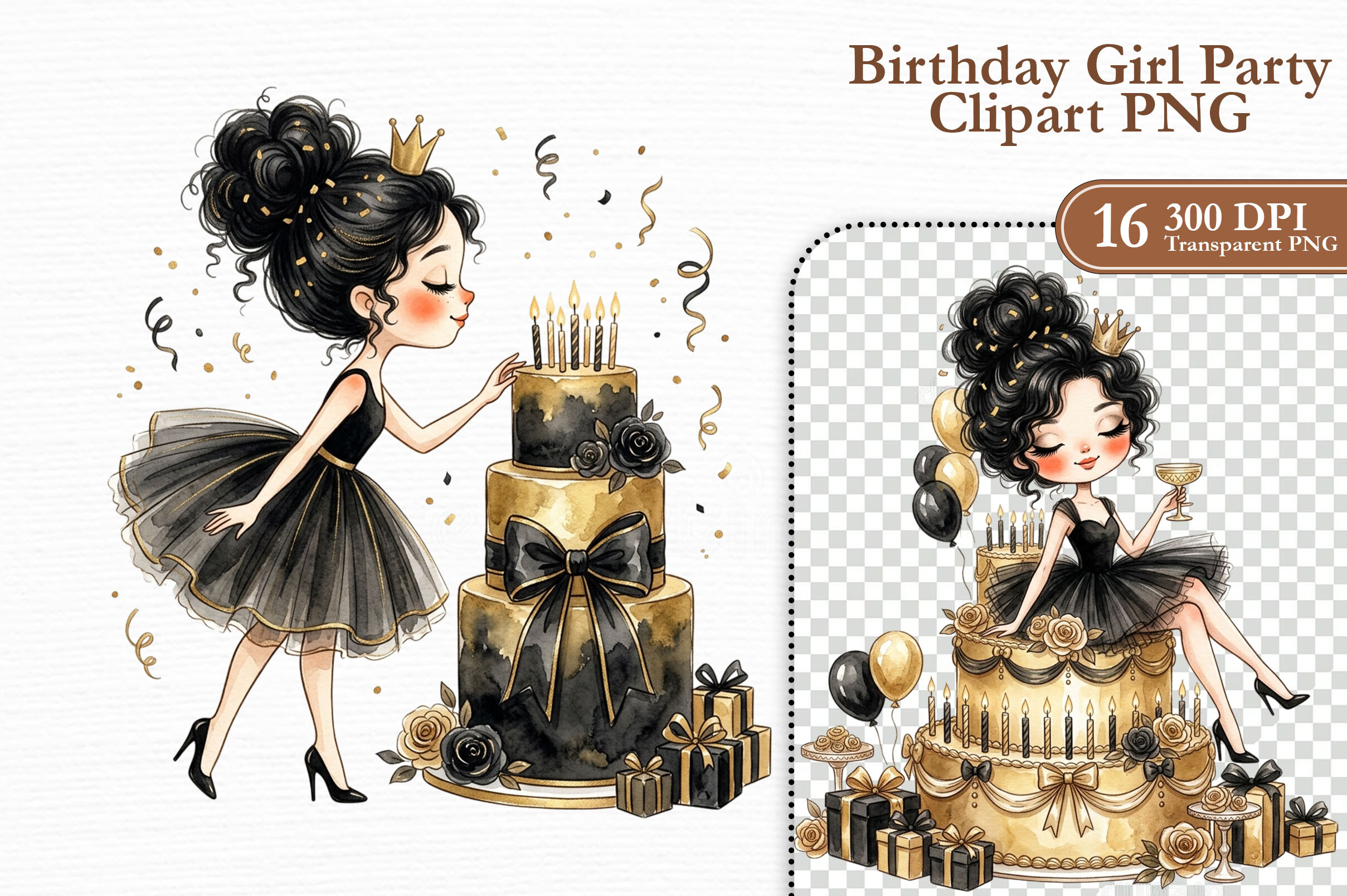 Birthday Girl Party Clipart PNG