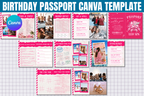 Birthday Passport Canva Template