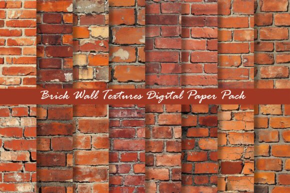 Brick Wall Textures Digital Paper Pack