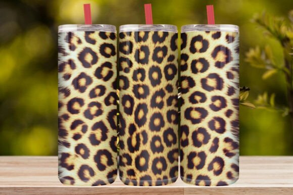 Cheetah Leopard Glitter Tumbler Wrap
