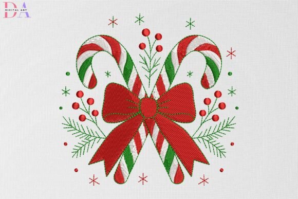 Christmas Candy Cane with Ribbon