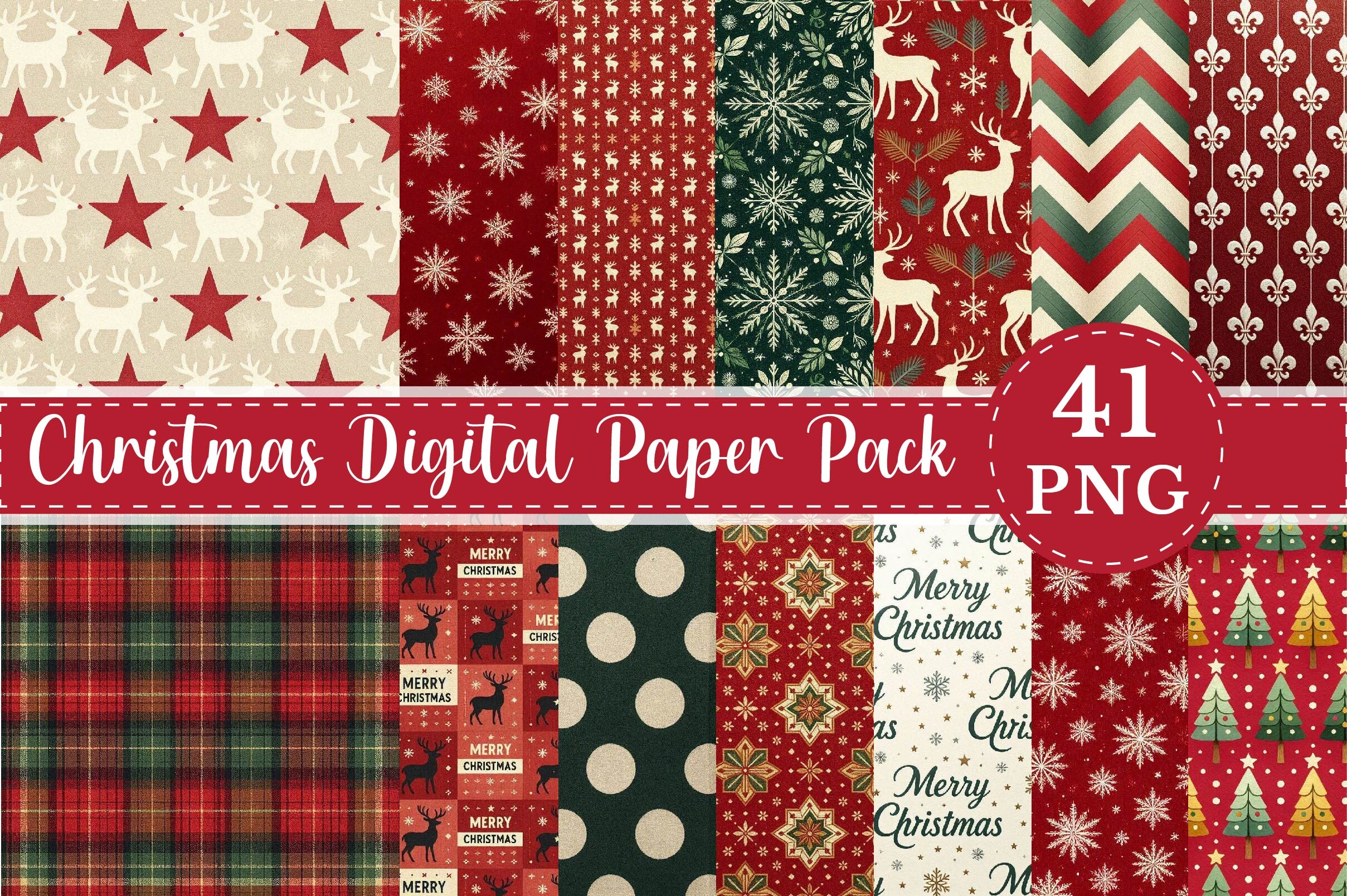 Christmas Digital Paper Pack