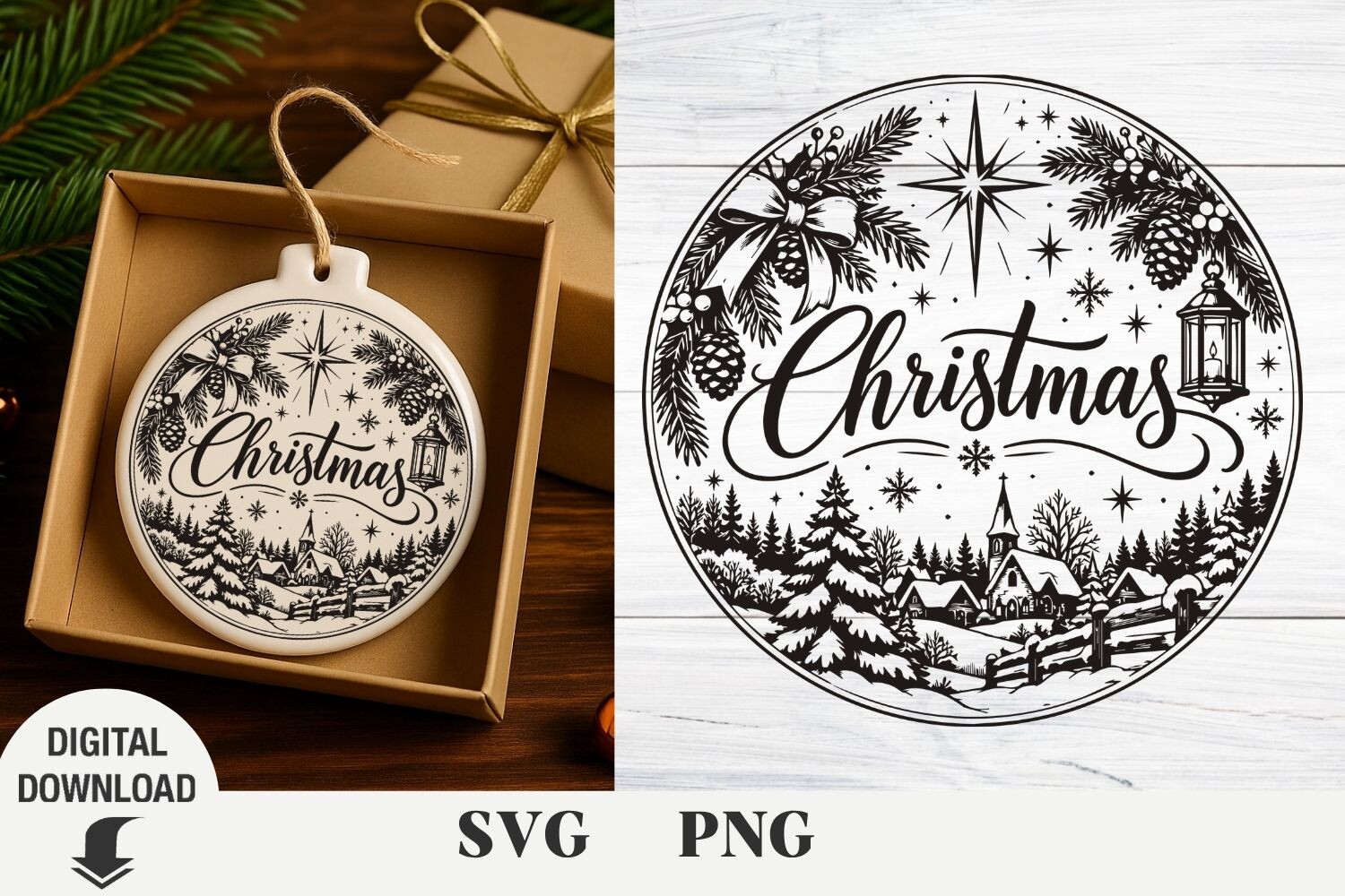 Christmas Svg, Nativity Svg Retro