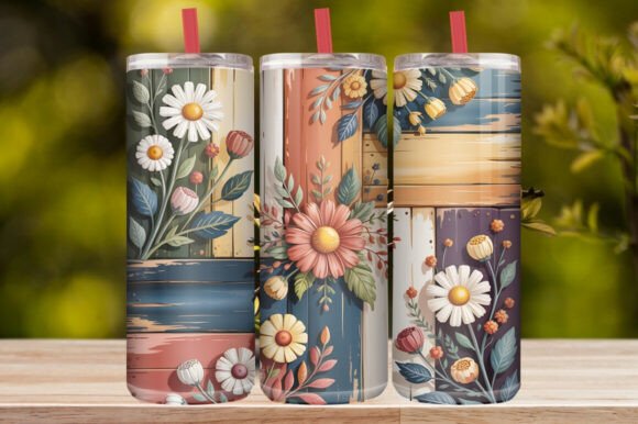Colorful Floral Tumbler Wrap