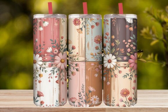 Colorful Floral Tumbler Wrap