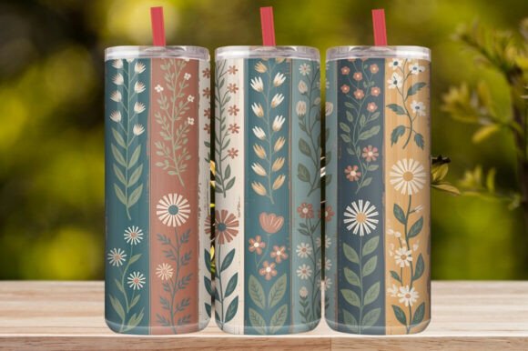 Colorful Floral Tumbler Wrap