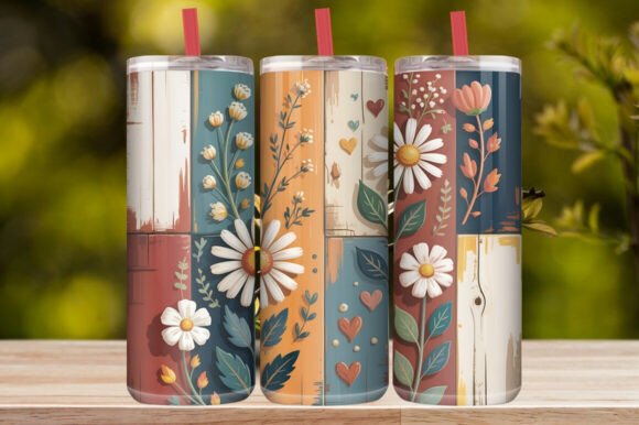 Colorful Floral Tumbler Wrap