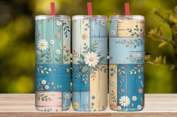 Colorful Floral Tumbler Wrap