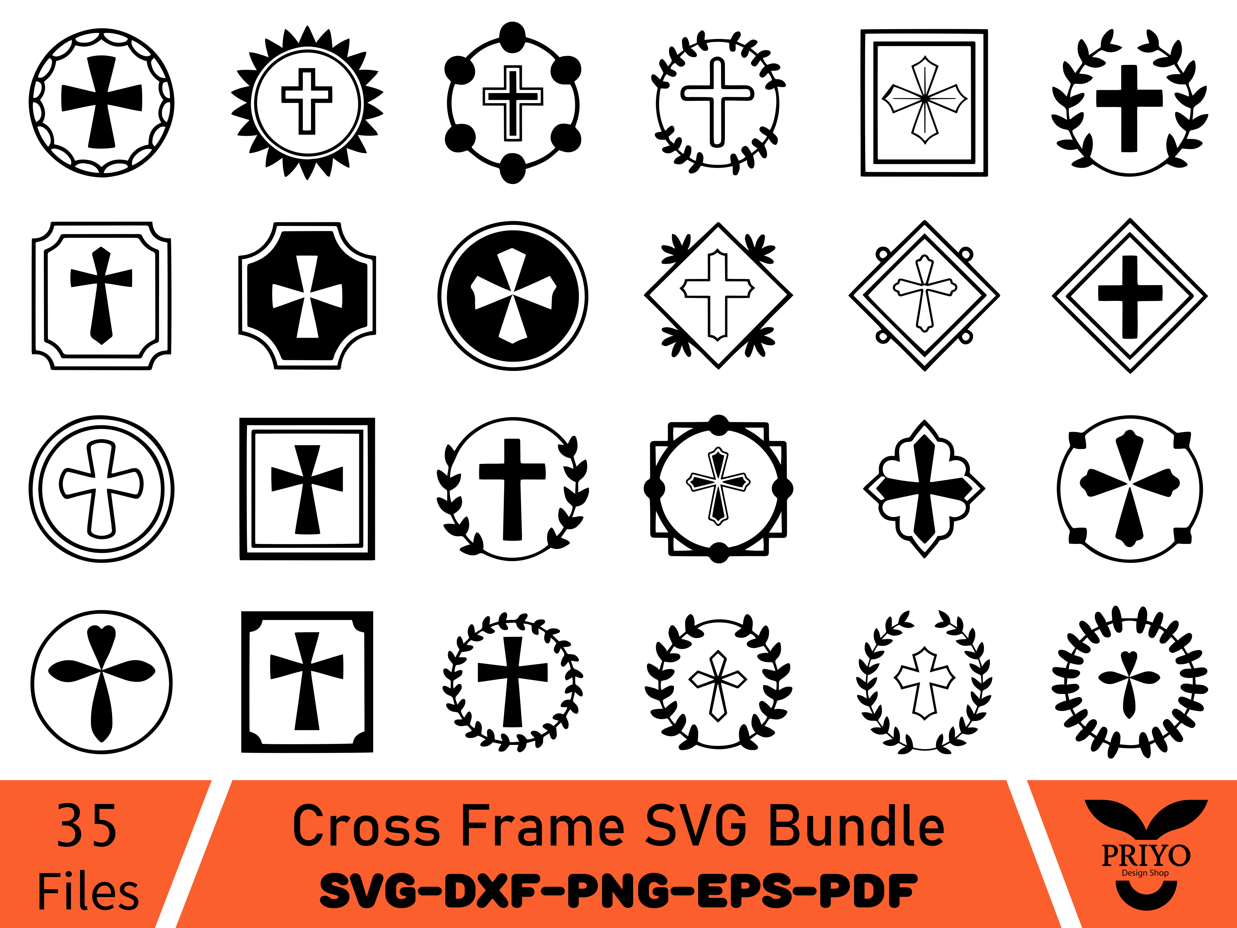 Cross Frame SVG Bundle