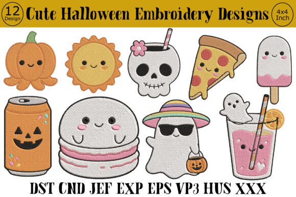 Cute Halloween Embroidery Designs
