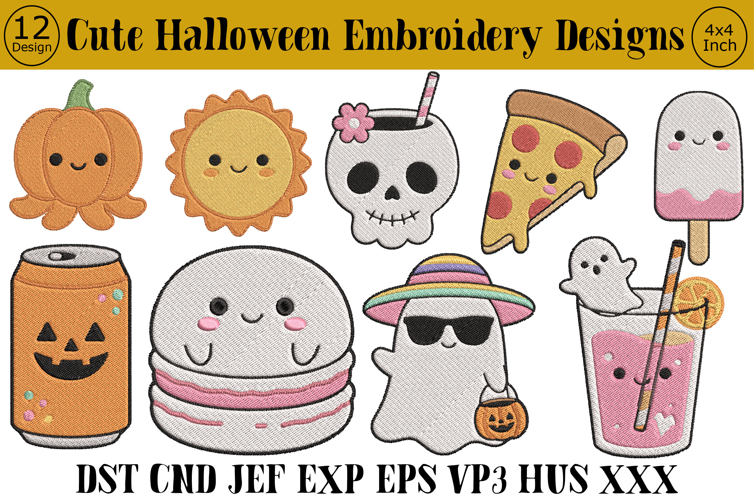 Cute Halloween Embroidery Designs