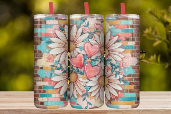Cute Love Hearts Tumbler Wrap
