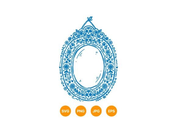 Day of the Dead Floral Frame