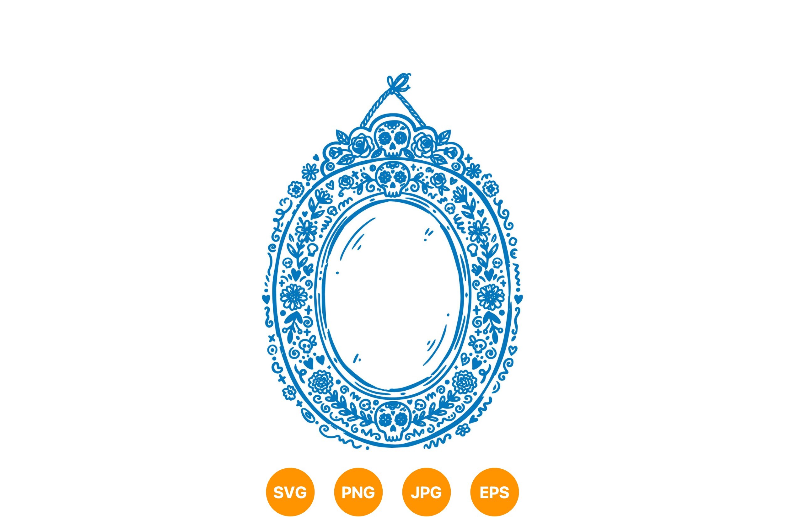 Day of the Dead Floral Frame