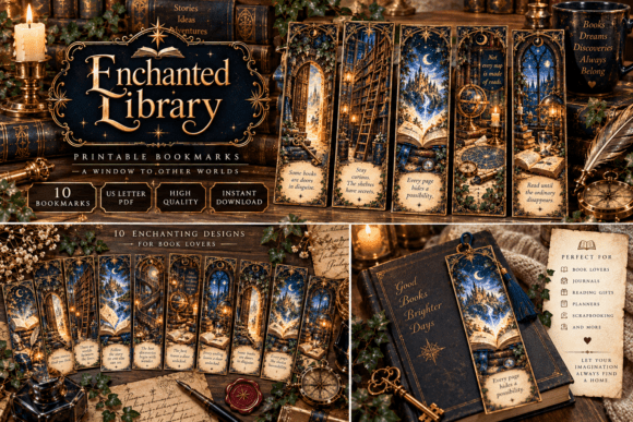Enchanted Library Bookmarks Kit