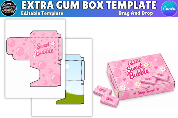 Extra Gum Box Canva Template