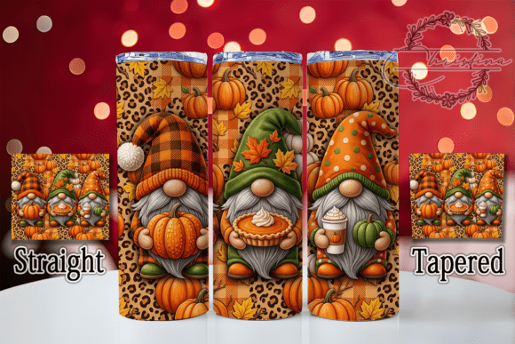 Fall Gnome Plaid 20oz Tumbler