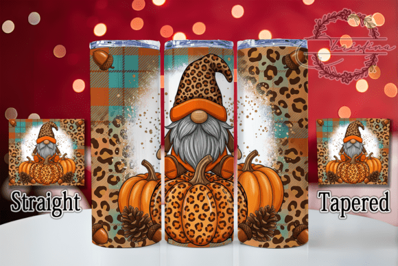 Fall Leopard Gnome 20oz Tumbler