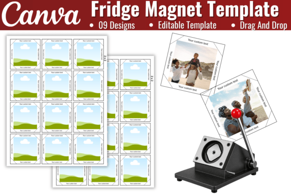 Fridge Magnet Canva Editable Template