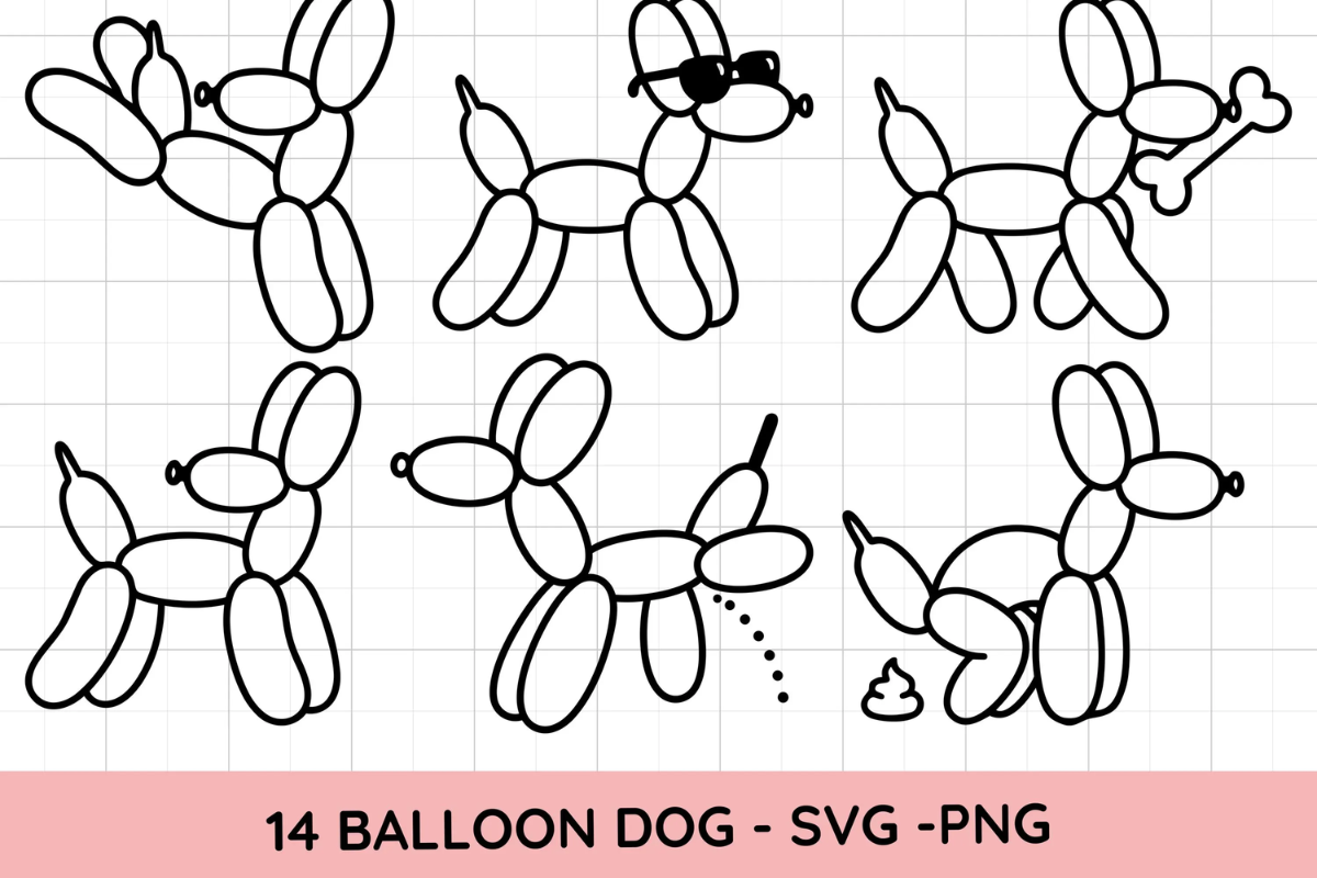 Funny Balloon Dog SVG Bundle