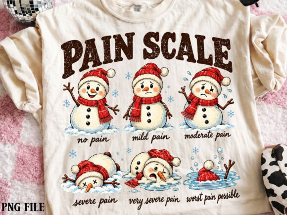 Funny Christmas Pain Scale Santa Png Graphics