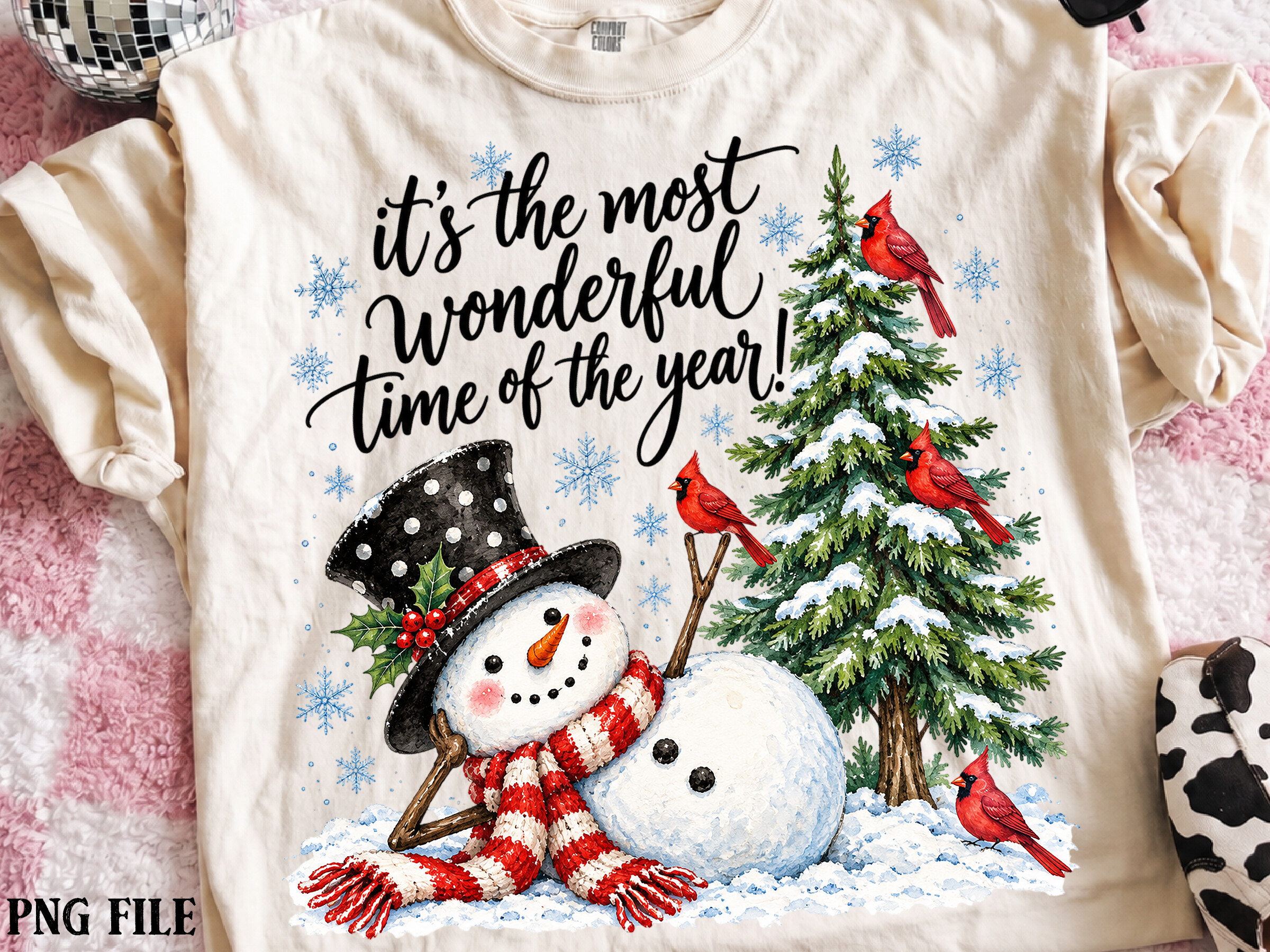 Funny Christmas Snowman Sublimation PNG