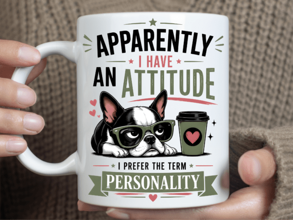 Funny French Bulldog Attitude Mug Wrap