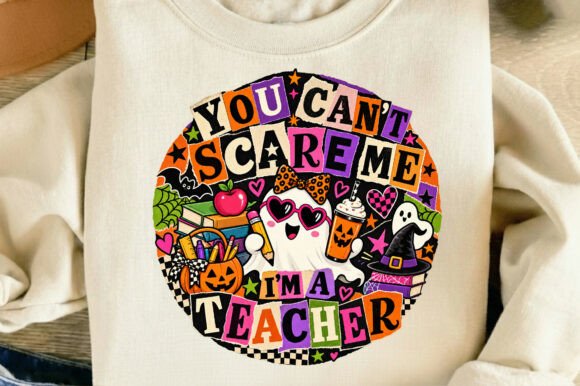 Funny Halloween Teacher Collage Tshirts Graphics