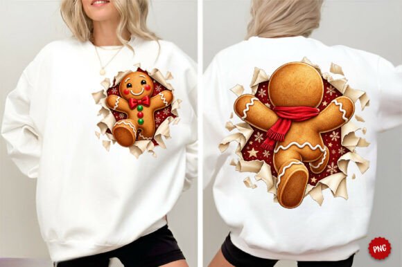 Gingerbread Man Front & Back Christmas