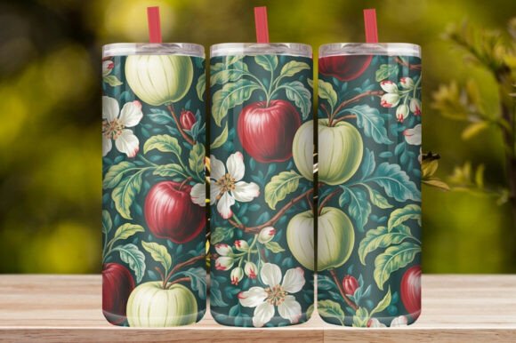 Gingham Farmhouse Apple Tumbler Wrap