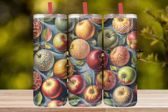 Gingham Farmhouse Apple Tumbler Wrap