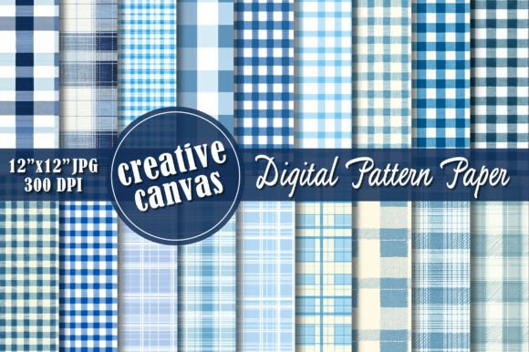 Gingham Seamless Pattern Digital Paper
