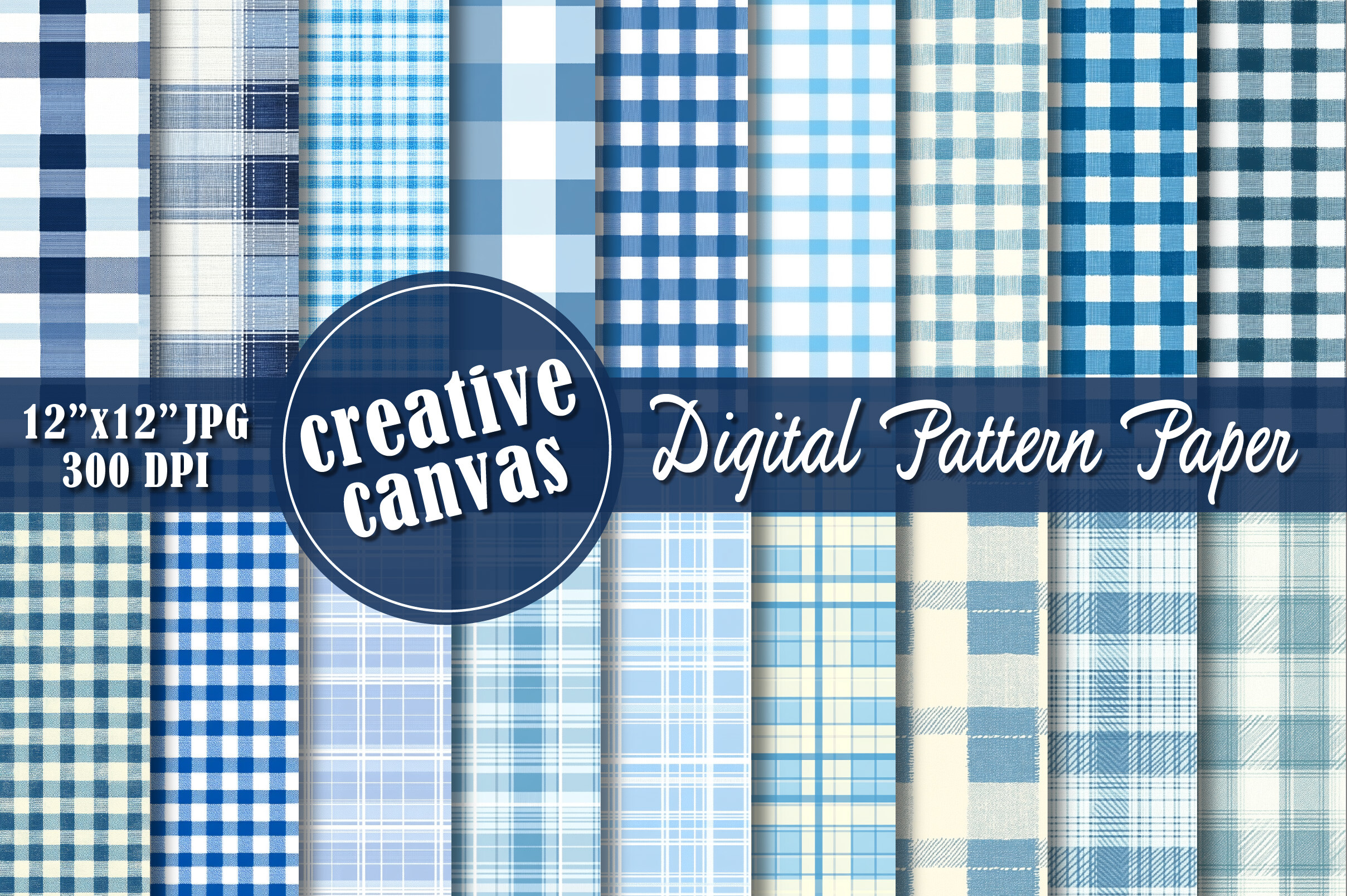 Gingham Seamless Pattern Digital Paper