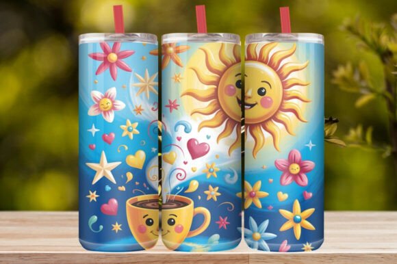 Good Morning Floral Coffee Tumbler Wrap