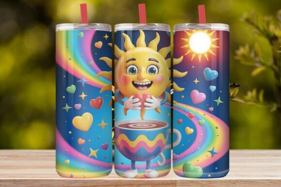 Good Morning Floral Coffee Tumbler Wrap