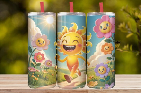 Good Morning Floral Coffee Tumbler Wrap