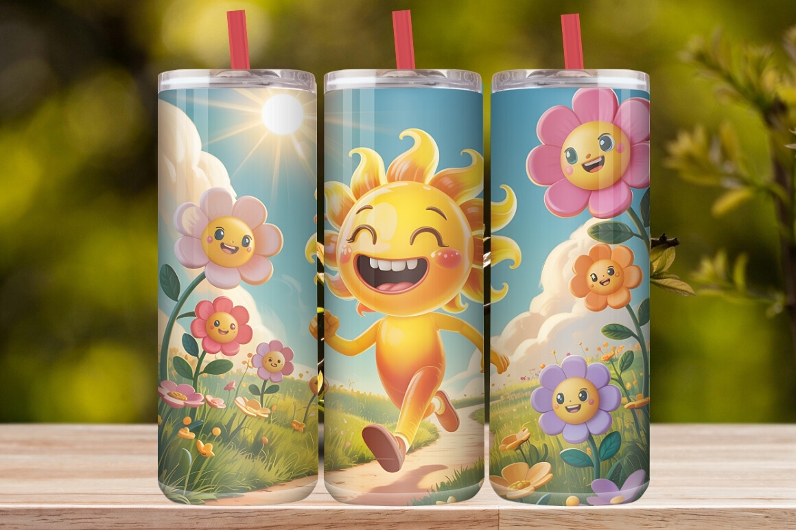 Good Morning Floral Coffee Tumbler Wrap