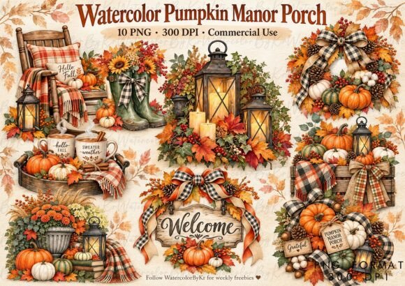 Halloween Pumpkin Manor Porch Bundle
