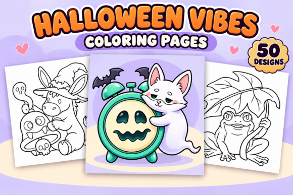 Halloween Vibes Coloring Pages Vol. 1