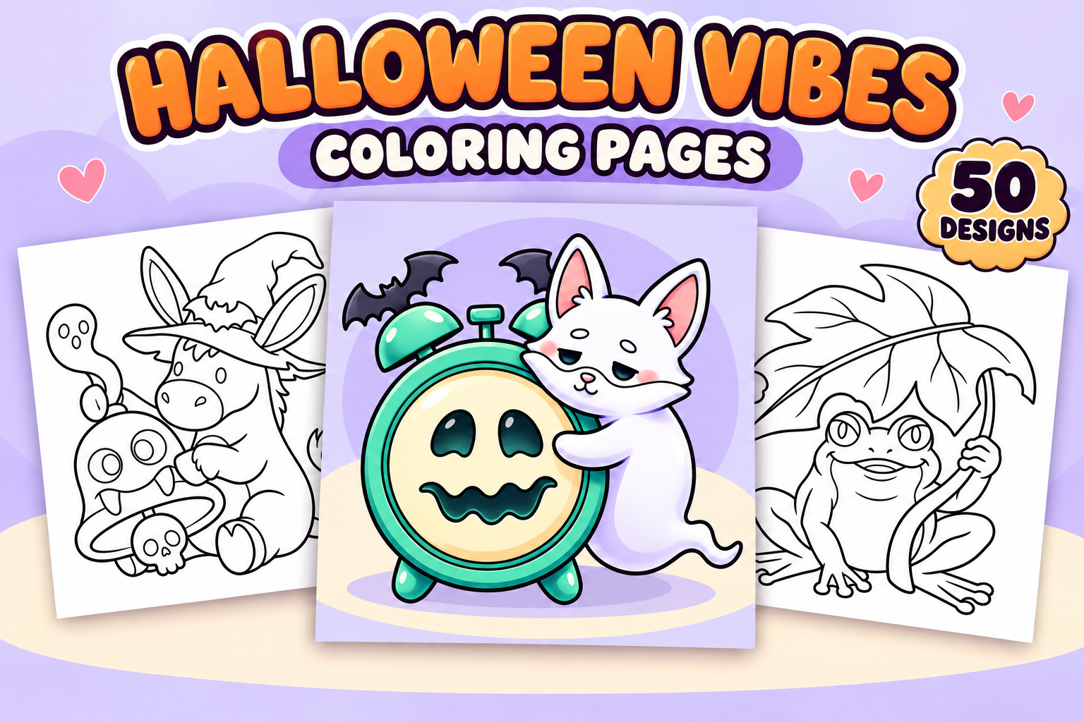 Halloween Vibes Coloring Pages Vol. 1