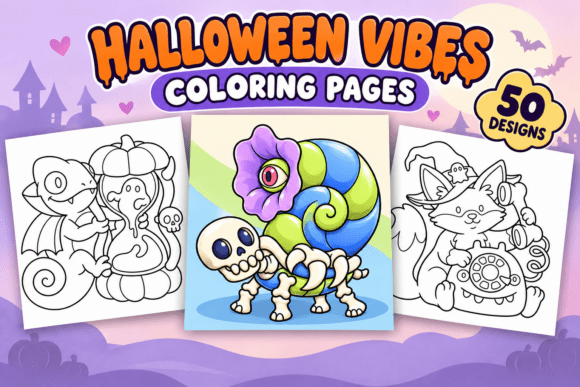 Halloween Vibes Coloring Pages Vol. 2