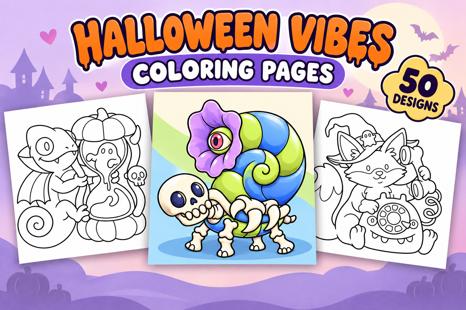 Halloween Vibes Coloring Pages Vol. 2