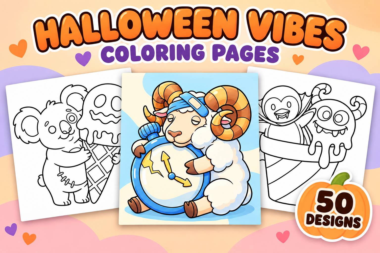 Halloween Vibes Coloring Pages Vol. 4